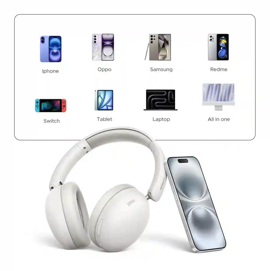 Wireless Headphones Over-Ear with 80H Playtime HiFi Sound Tidesmit