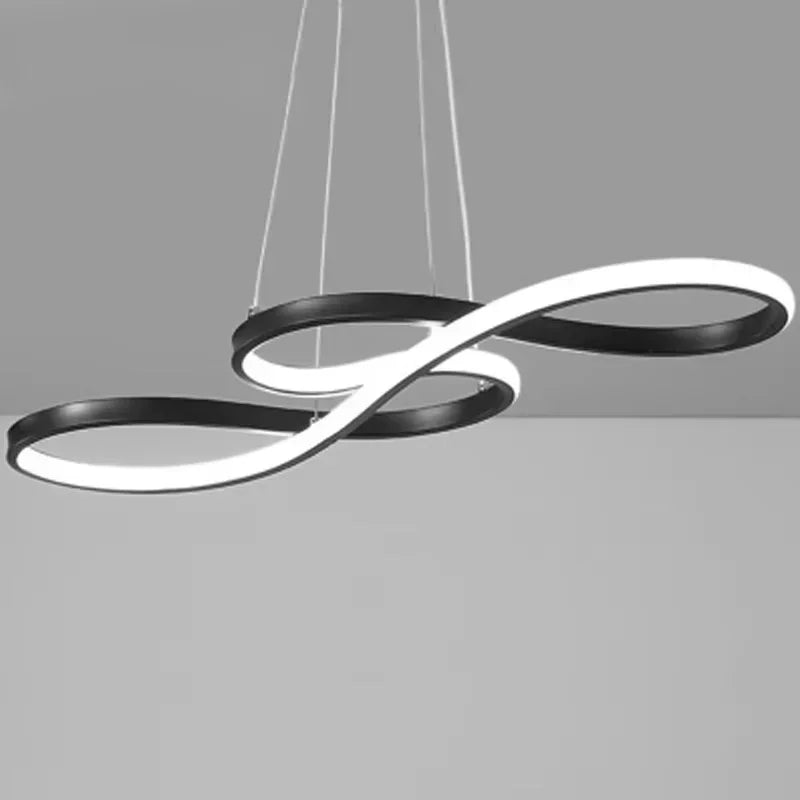 Modern Nordic LED Ring Light | Dimmable Minimalist Home Lamp 92cm BlackA-92CM 110v220v Tidesmit