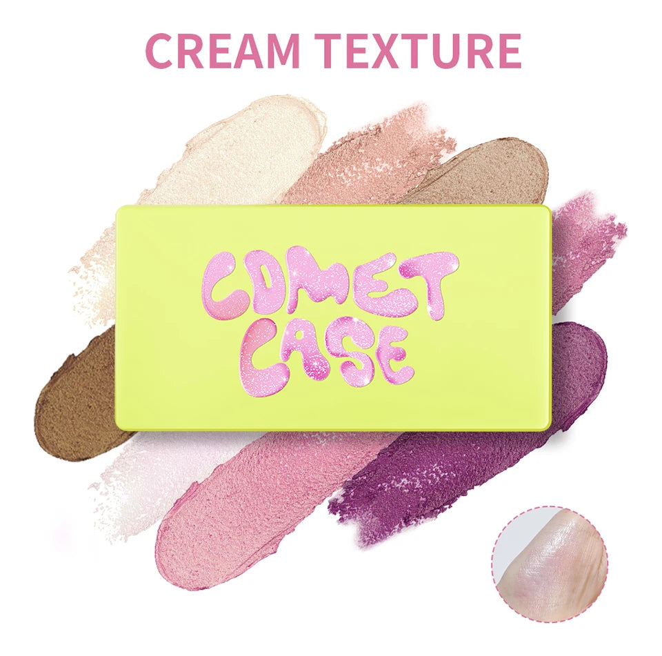 Tidesmit 8-color eyebrow cream highlighter palette with matte and shimmer finishes for natural long-lasting makeup