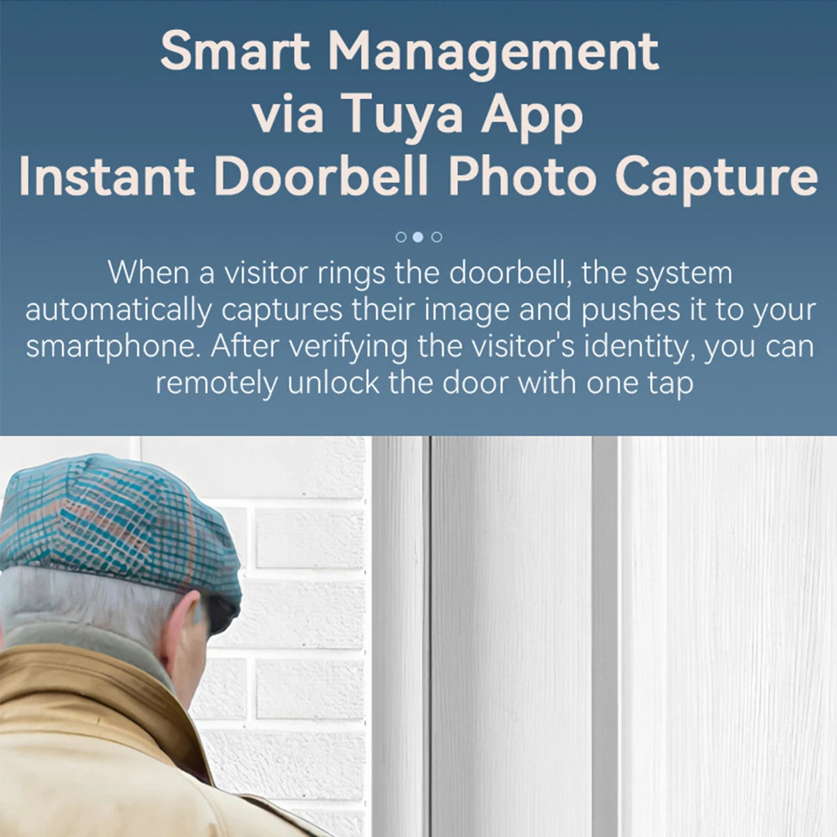 Keypad Door Lock With Handle Fingerprint Door Lock Smart Doorbell Cat eye Peephole Camera Tuya Wifi App Door Locks For Bedrooms