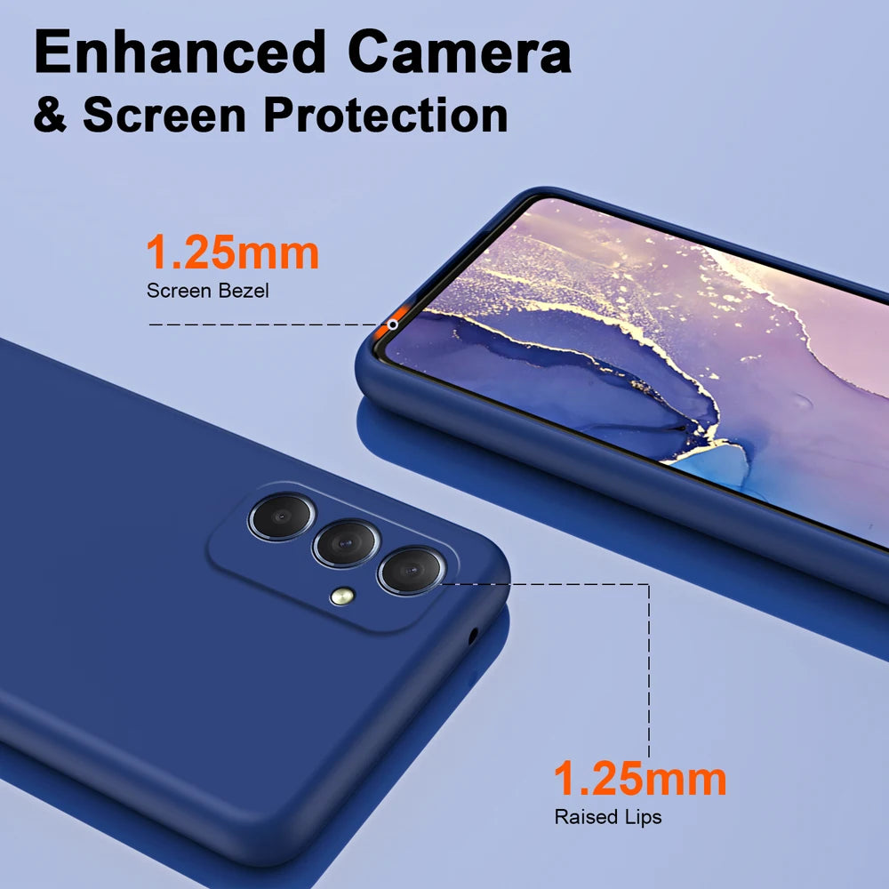 Samsung Galaxy A55 5G Liquid Silicone Phone Case - Slim Shock-Absorbing Cover Tidesmit