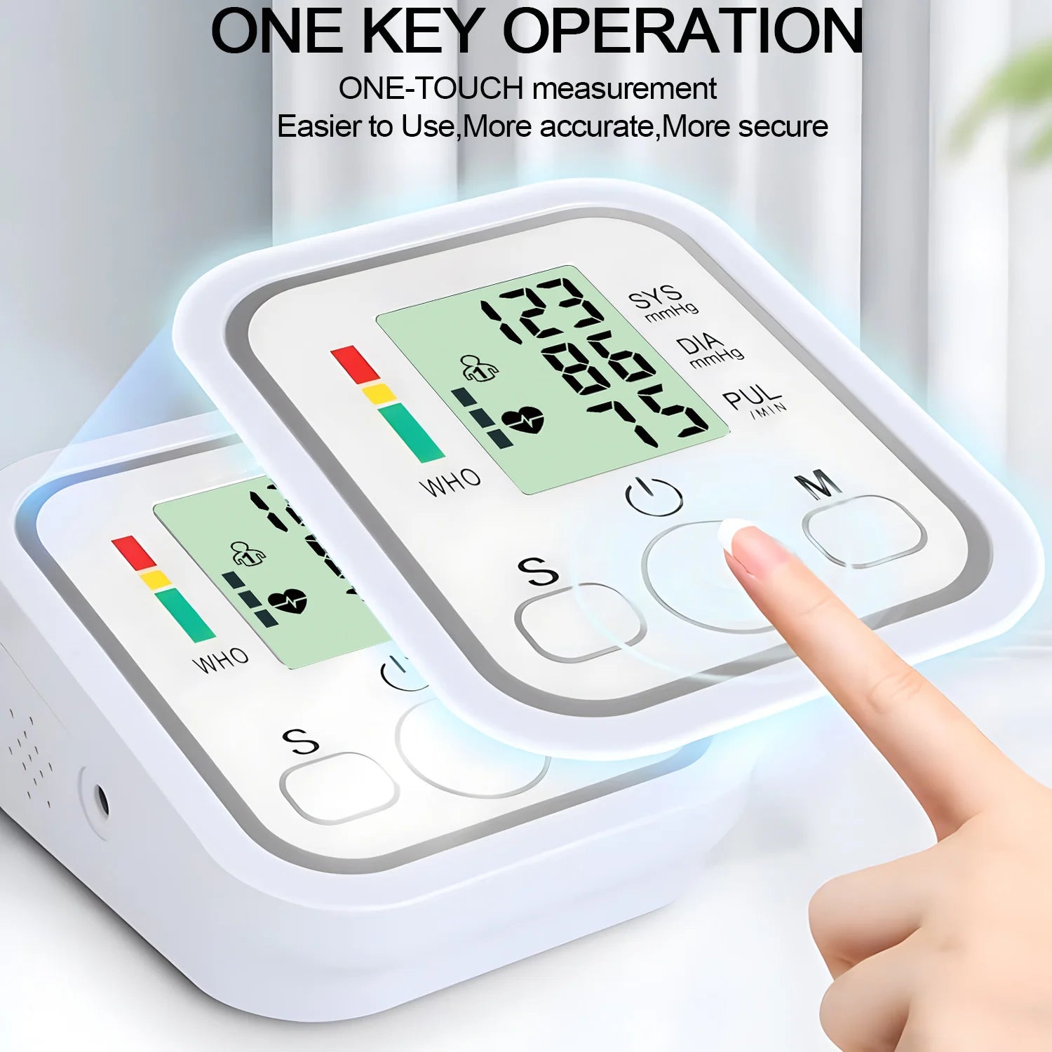 Medical Grade Upper Arm Digital BP Monitor Automatic Sphygmomanometer Kit Home Health Measuring Device