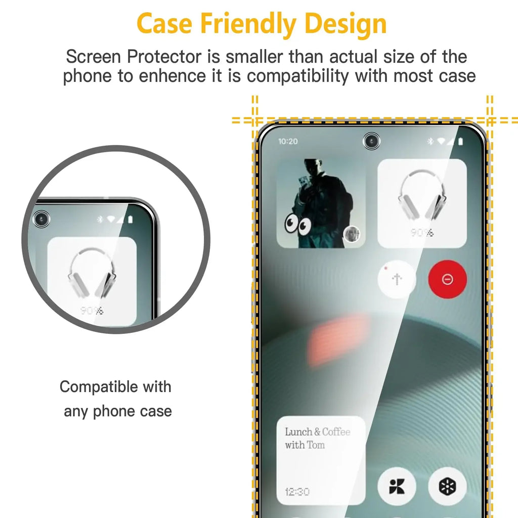 Nothing Phone 3 Screen Protector Tempered Glass 2 Pack Clear Tidesmit