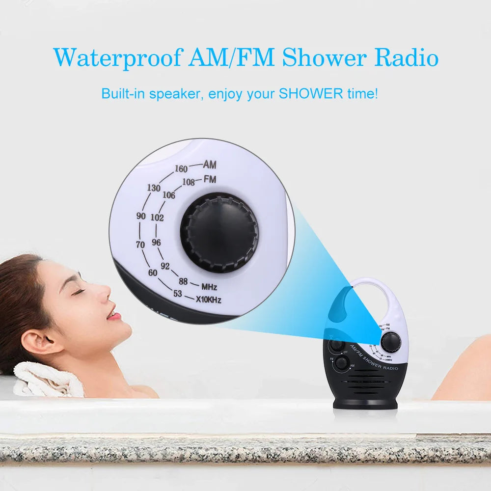 Portable Shower Radio – Waterproof Wireless Bluetooth Speaker Tidesmit