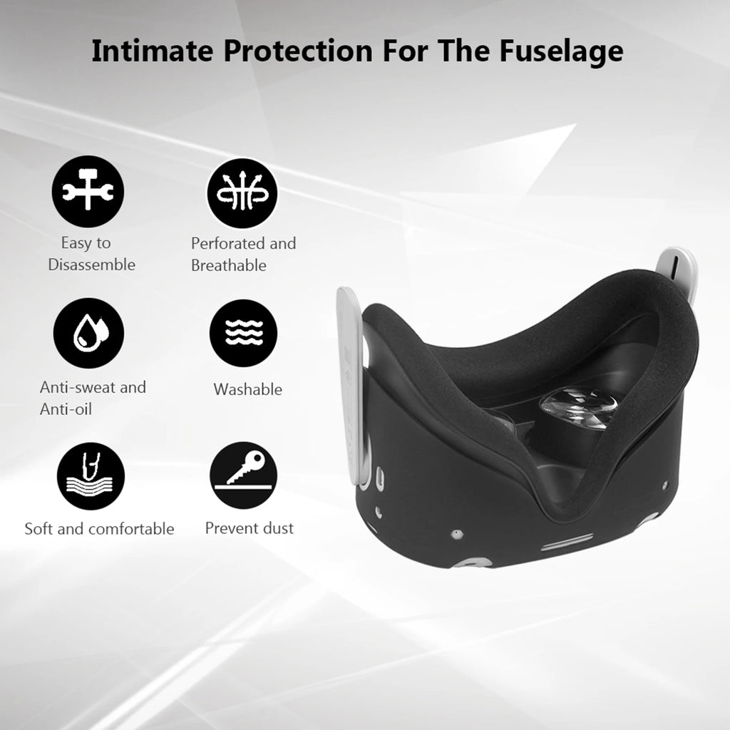 Oculus Quest 2 Silicone Cover Skin - Protective VR Headset Case Tidesmit