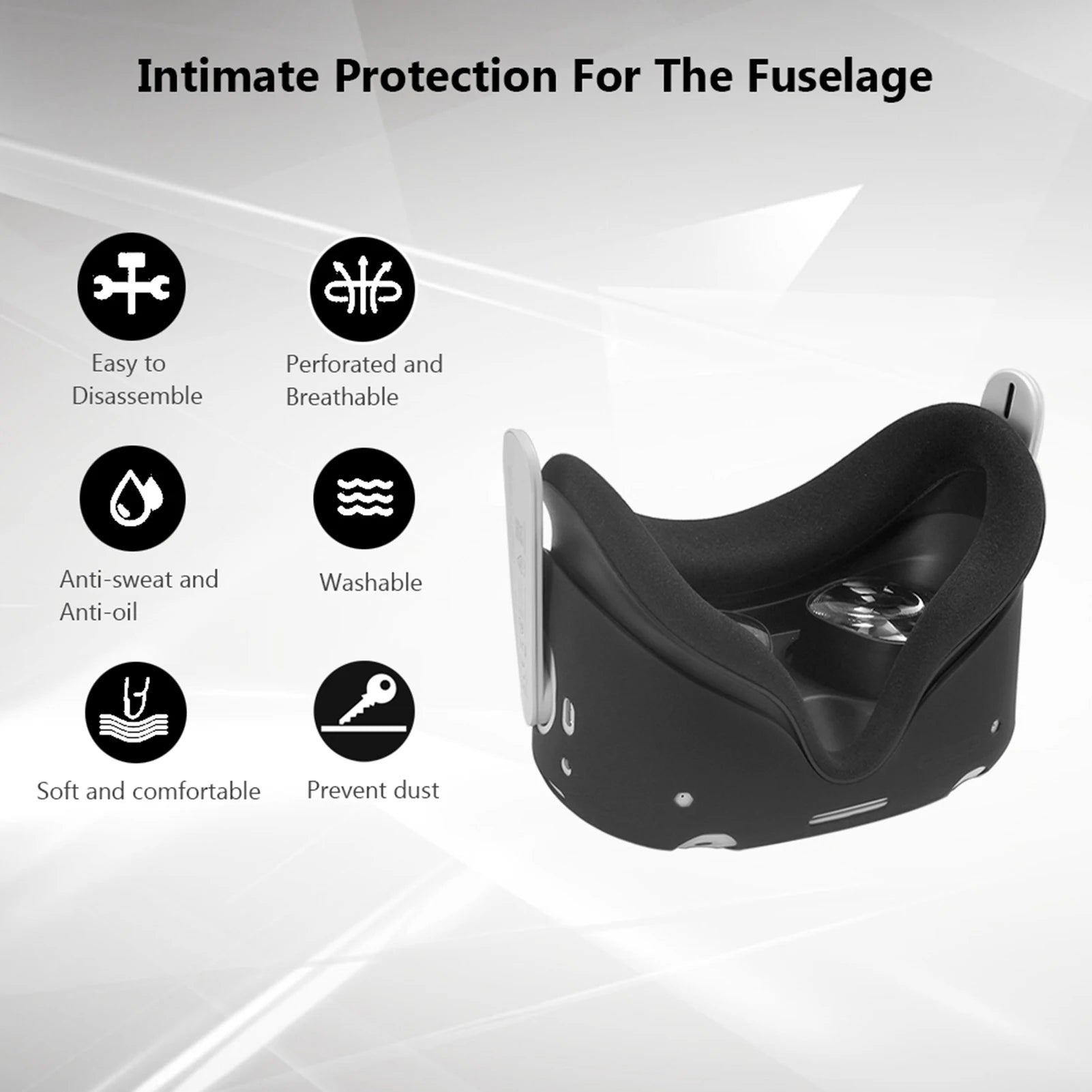 Oculus Quest 2 Silicone Cover Skin - Protective VR Headset Case Tidesmit