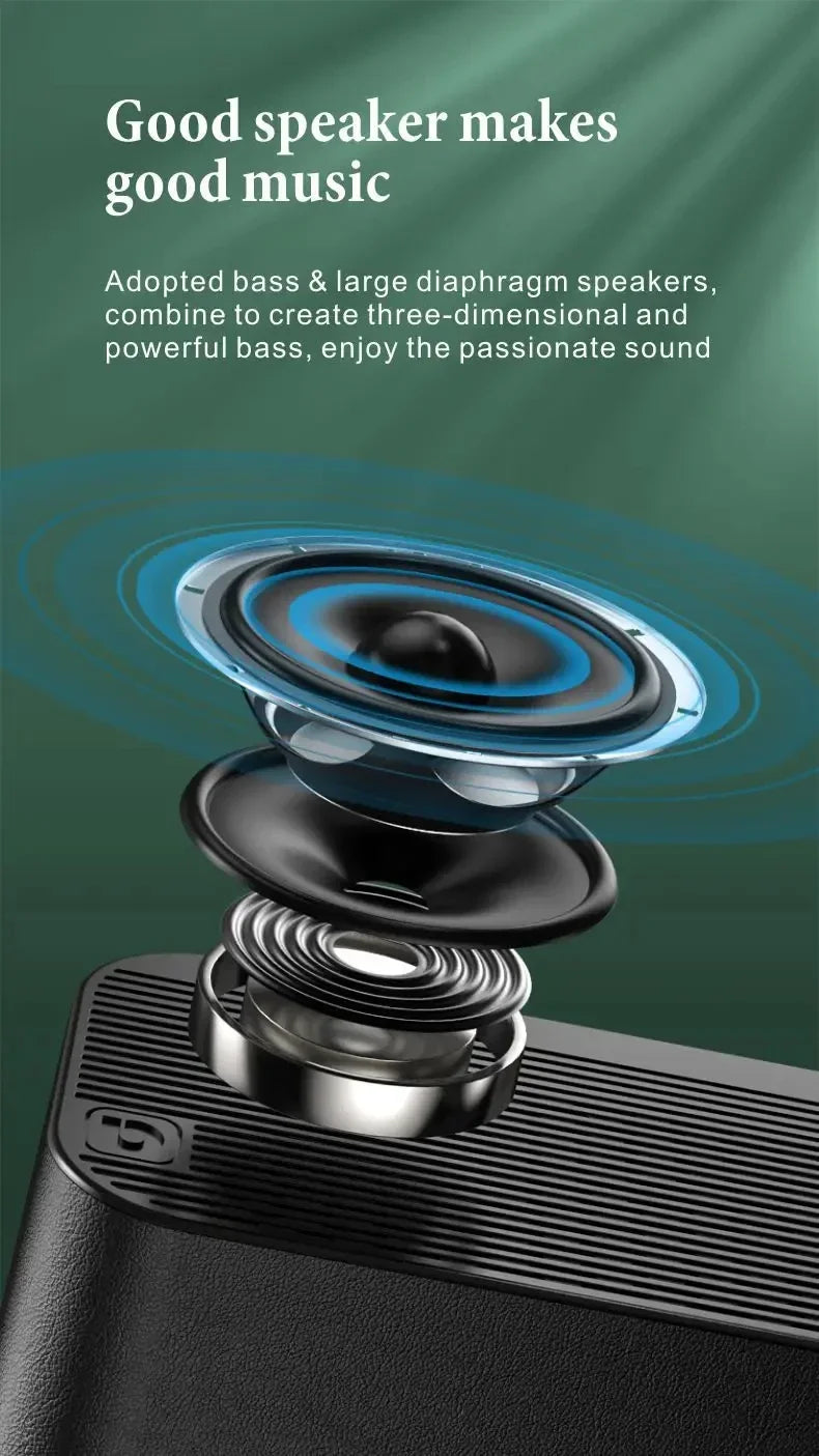 Portable Bluetooth Speaker with Alarm Clock & FM Radio | Tidesmit Tidesmit