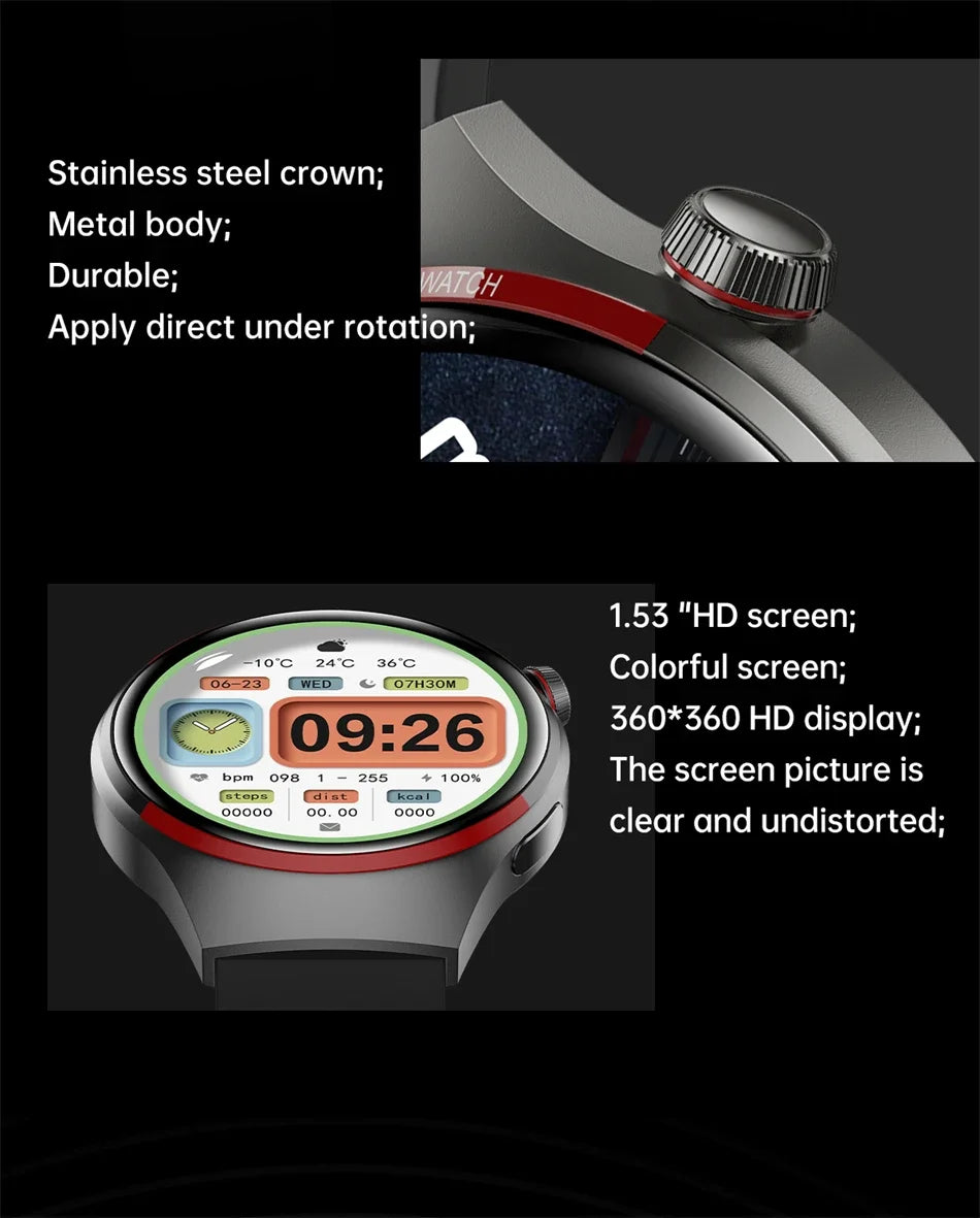 For WATCH 4 PRO Smart Watch Men Space Exploration Edition Bluetooth Call GPS NFC Heart Rate Sports SmartWatch 2026 New