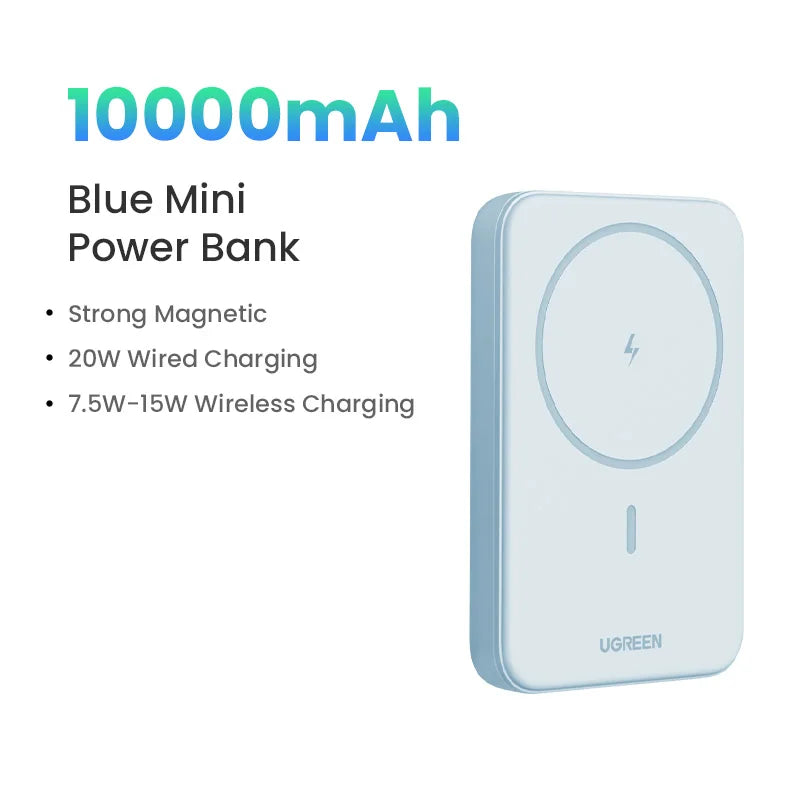 Tidesmit 10000mAh Magnetic Power Bank with Fast Charging Stand Blue 10000mAh Tidesmit
