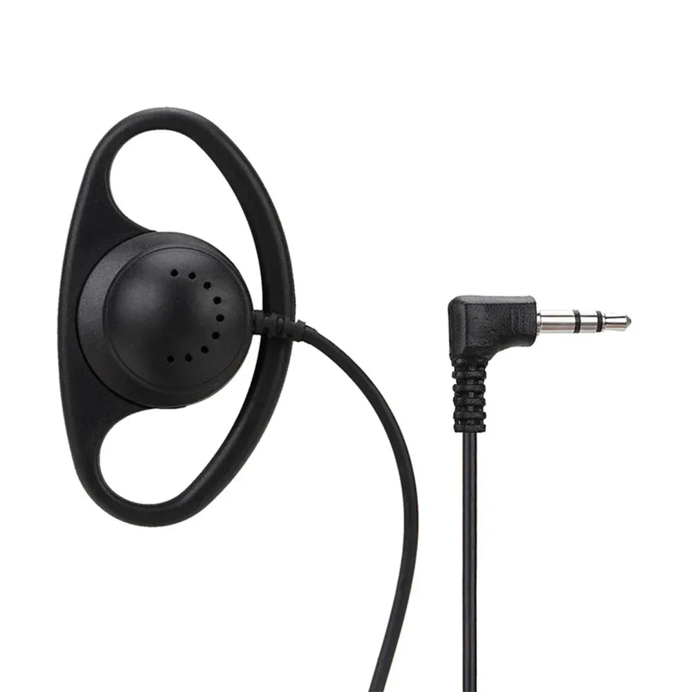 D-Shape 3.5mm Wired Ear Hook Earpiece Clip-On Tidesmit Audio Tidesmit