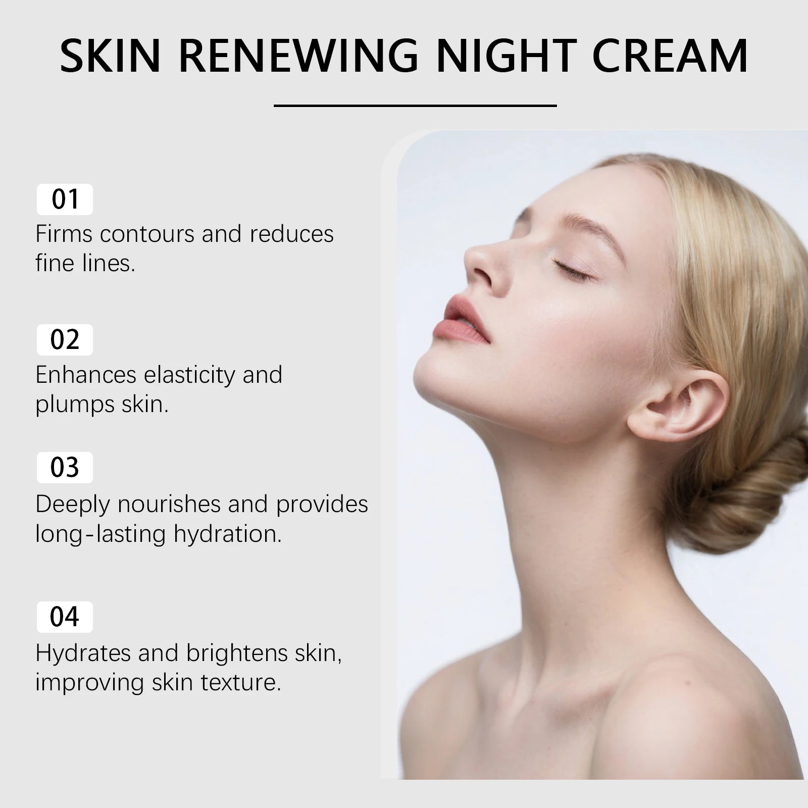 Niacinamide Brighten Night Cream Improve Dullness Inhibit Melanin Production Shrink Pores Deeply Nourish Skin Moisturizing Cream