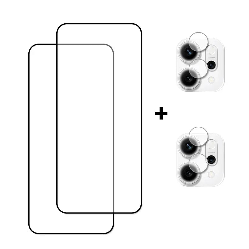 Oppo Reno14 Pro Screen Protector - 9H Tempered Glass Anti-Scratch Film 2Glass-2Camera Film Tidesmit