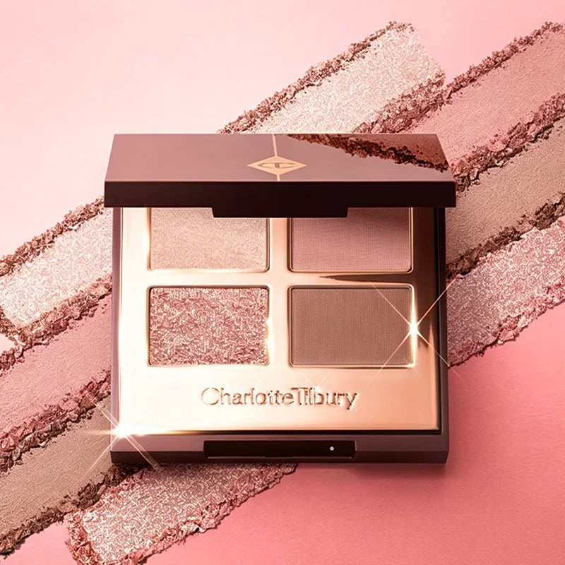 Tidesmit two-color heart blusher and waterproof eyeshadow palette swatch for long-lasting face makeup looks
