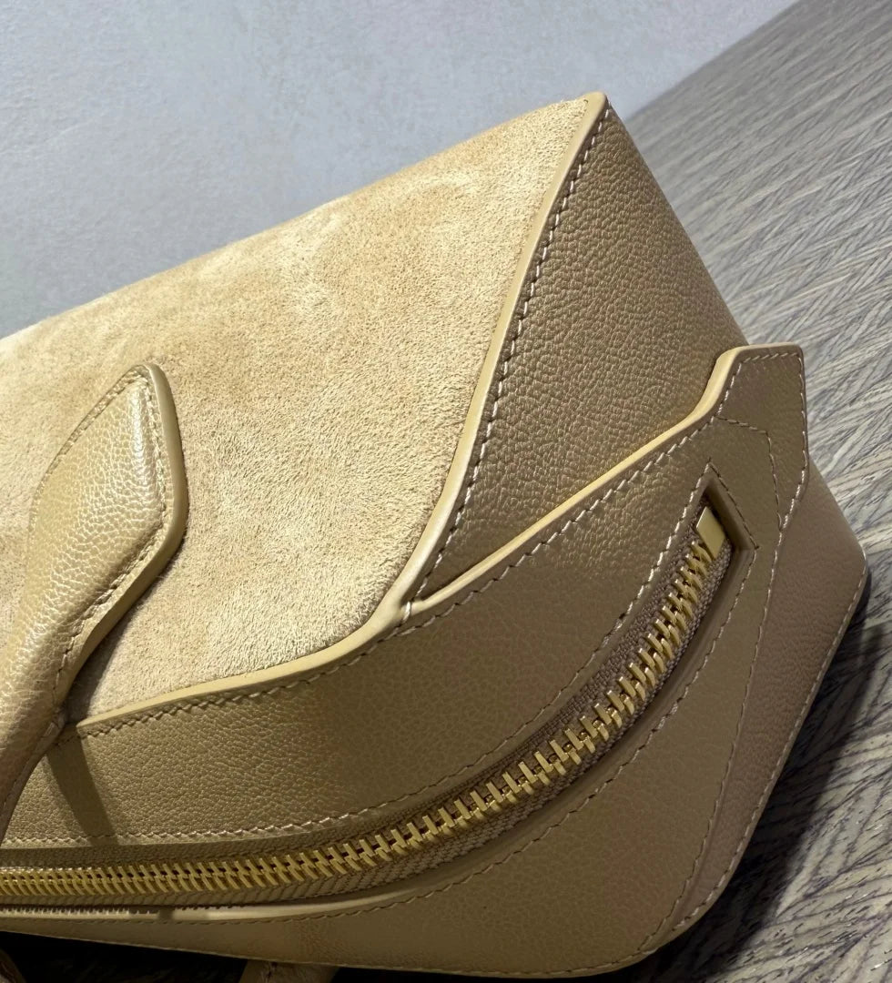 2026 high-quality genuine leather sausage bag, high-end customized high silk gloss leather handbag, women's shoulder bag