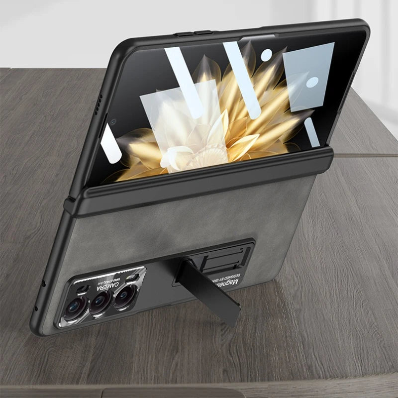 Honor Magic V2 Leather Magnetic Case with 360 Kickstand Tidesmit