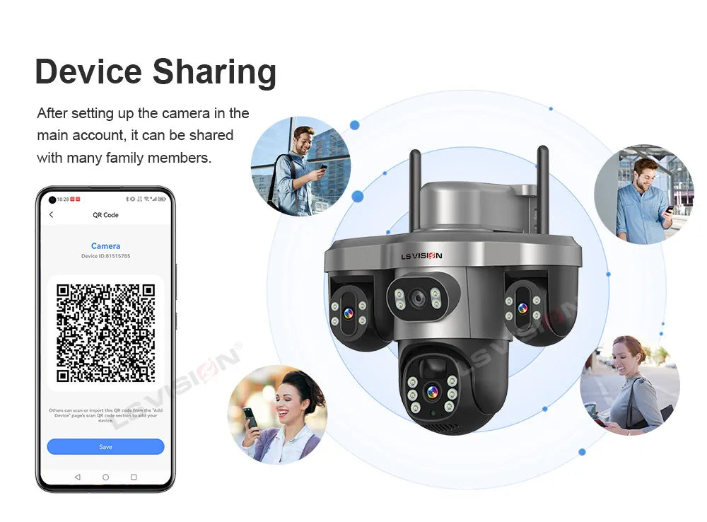 LS VISION 15MP 4G Wifi Solar Camera 3-Screen 10X Zoom PTZ 360°Rotatable PIR Human Detect CCTV Security Video IP Camara V380 Pro