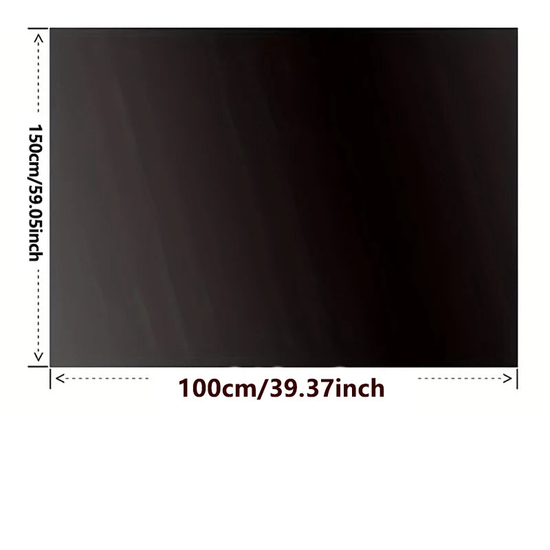 Blackout window shade cloth, dark fabric panel with 100cm width measurement