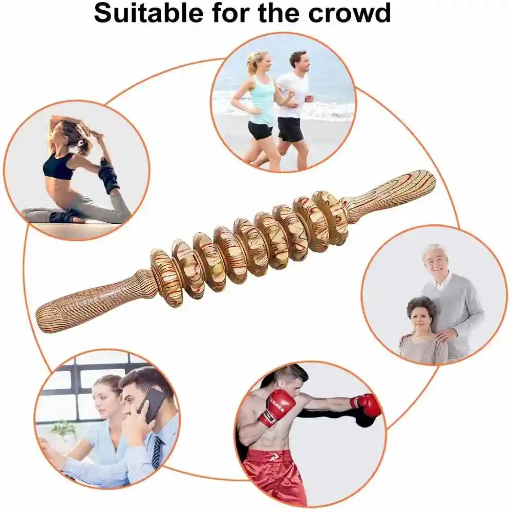 Wooden Massage Roller Stick for Deep Muscle Relief & Recovery Eye Massage Instrument Tidesmit