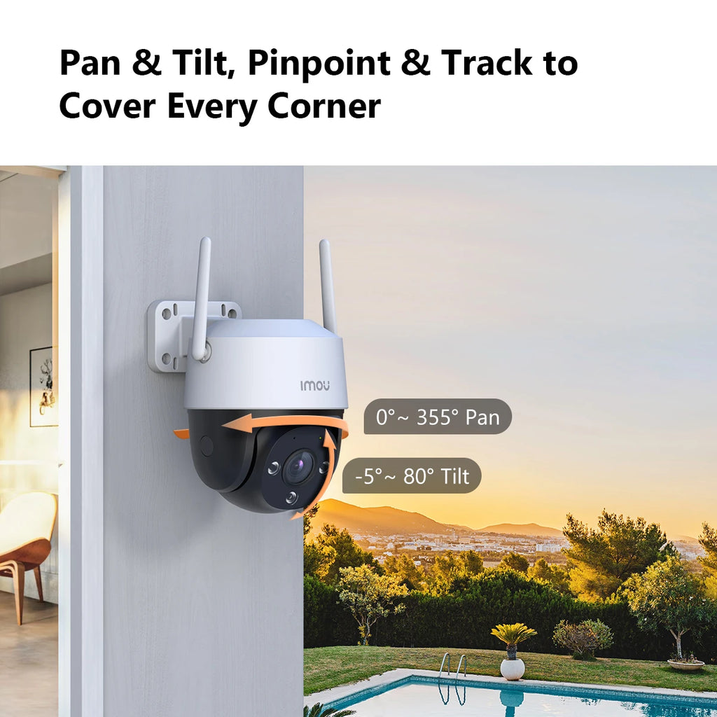 IMOU 2PCS Cruiser SE+ 5MP Set Wi-Fi Camera Smart Color Night Vision IP66 Outdoor Security 360° Coverage Smart Auto Tracking