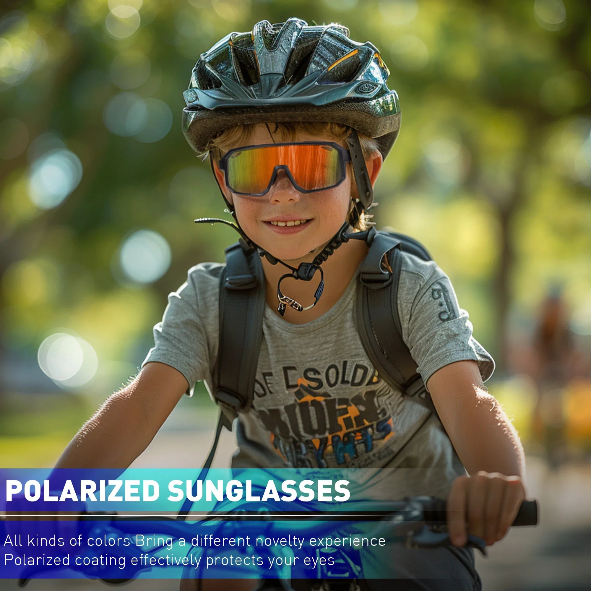 Kapvoe UV400 Polarized Outdoor Bike Cycling Child Sunglasses Teenagers Bicycle Cycling Glasses Sports Boys Girls Goggles Sale