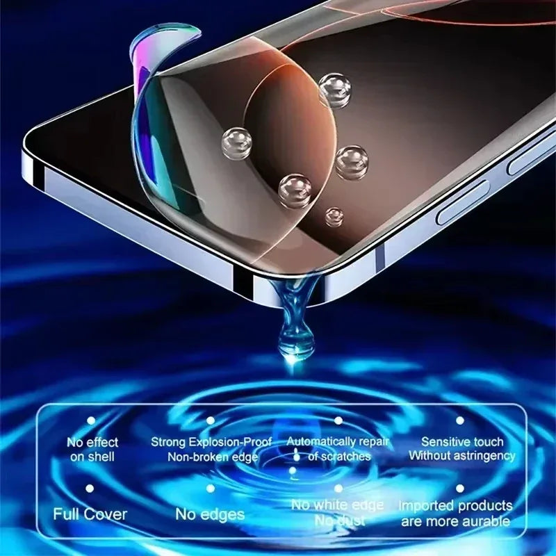 iPhone Hydrogel Screen Protector - 4 Pack Anti-Scratch HD Film Tidesmit