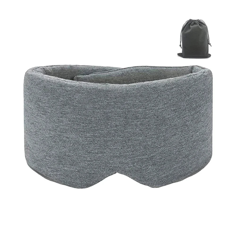 Cotton Sleep Eye Mask,100% Blocking Light Sleeping Mask for Side Sleeper,Soft Zero Pressure Cooling Blackout Eye Masks for Sleep