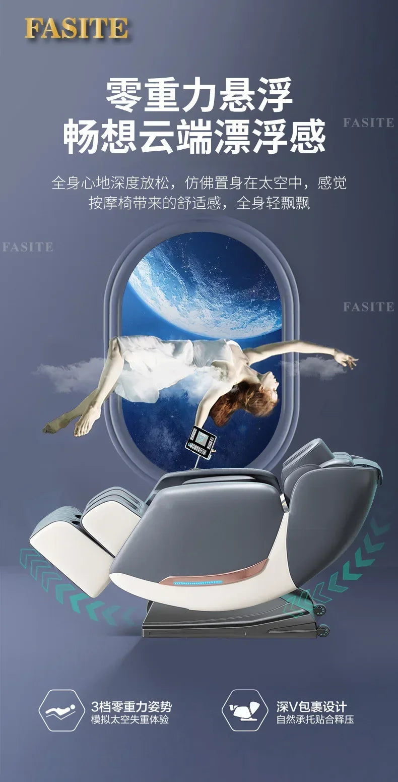 Massage Chair Recliner: Tibetan Blue Electric Sofa for Muscle Relief Massage Chairs Tidesmit