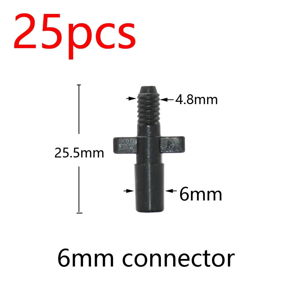 Garden Hose Connectors Barbed Tee Elbow Cross End Plug Coupling WDrip Irrigation System Atering Fitting For 3/5 4/7mm Hsse 2027