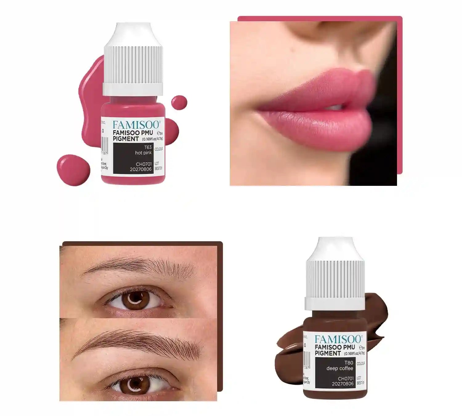 Permanent Makeup Pigment 5ml | Professional PMU Lip & Brow Ink Permanent Makeup Machines Tidesmit