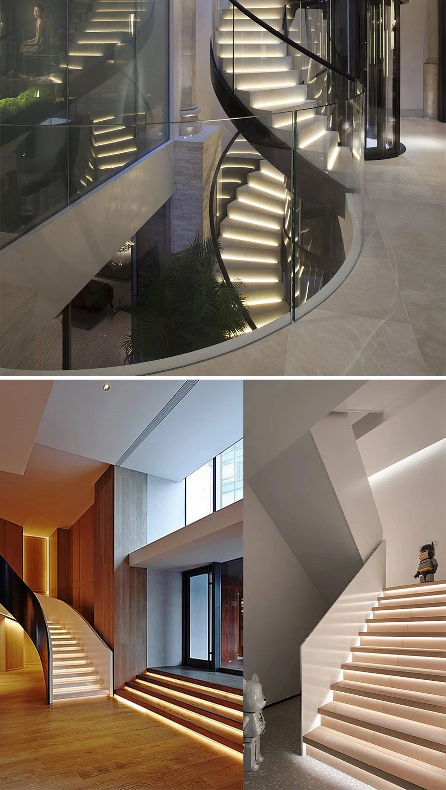MALIIGAZA LED Stair Light 2PIR Motion Sensor Stair Lighting COB LED Strip Kit For Indoor 1-20 Steps Stairway