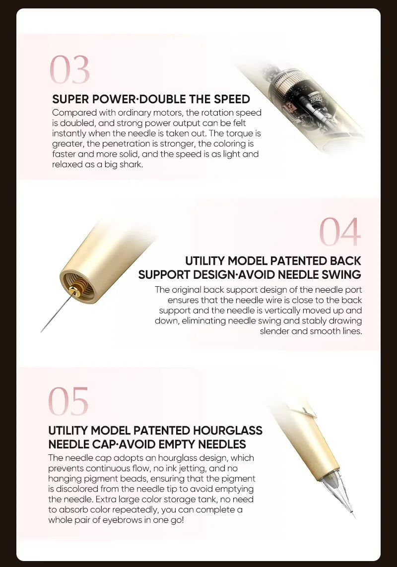 Permanent Makeup Machine - Precision Microblading Pen & Microneedling Tool Permanent Makeup Machines Tidesmit