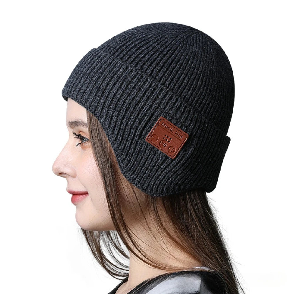Bluetooth Beanie Hat with Stereo Speakers - Washable Wireless Headset Tidesmit