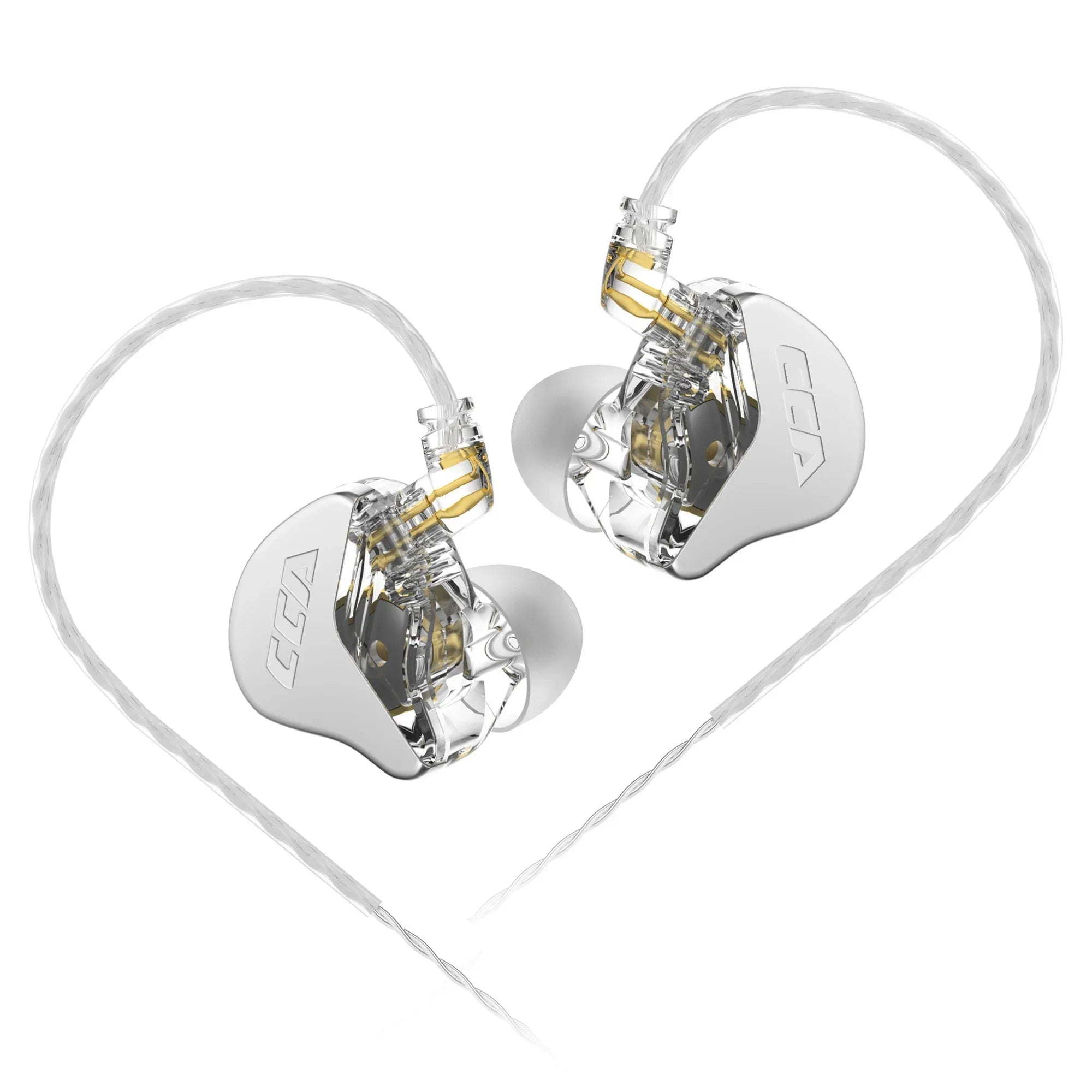 CCA CRA In-Ear Monitors | Dynamic Driver Wired Earbuds | Tidesmit CRA silver no mic Tidesmit