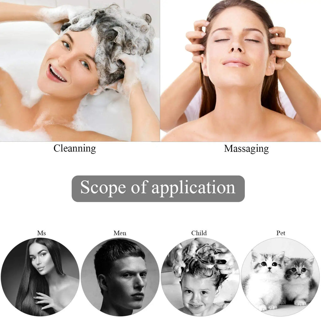 Scalp Massager Shampoo Brush Silicone Hair Scrubber | Tidesmit Massage Cushion Tidesmit
