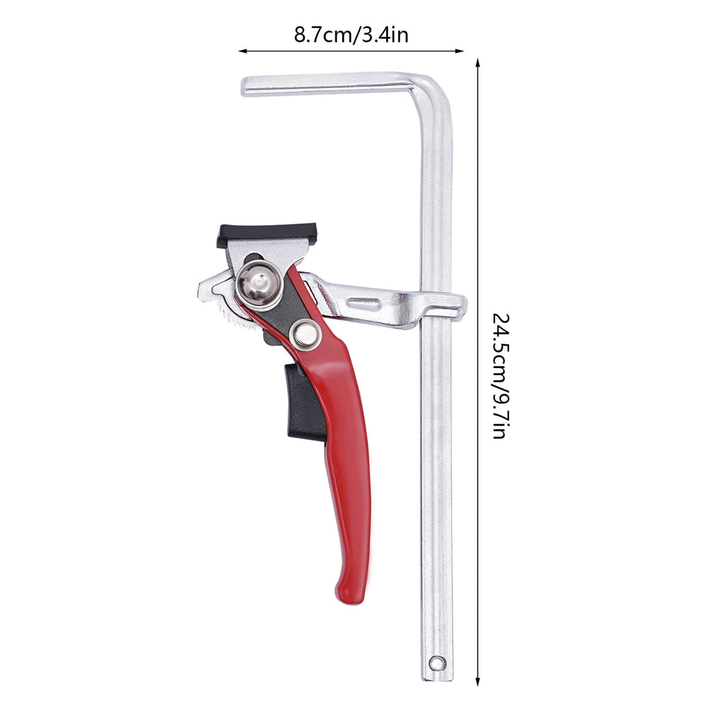 2PCS 160*60mm/200*60mm Quick Ratchet Track Saw Guide Rail Clamp Alloy Steel Woodworking MFT Clamp Guide Rail System Hand Tools