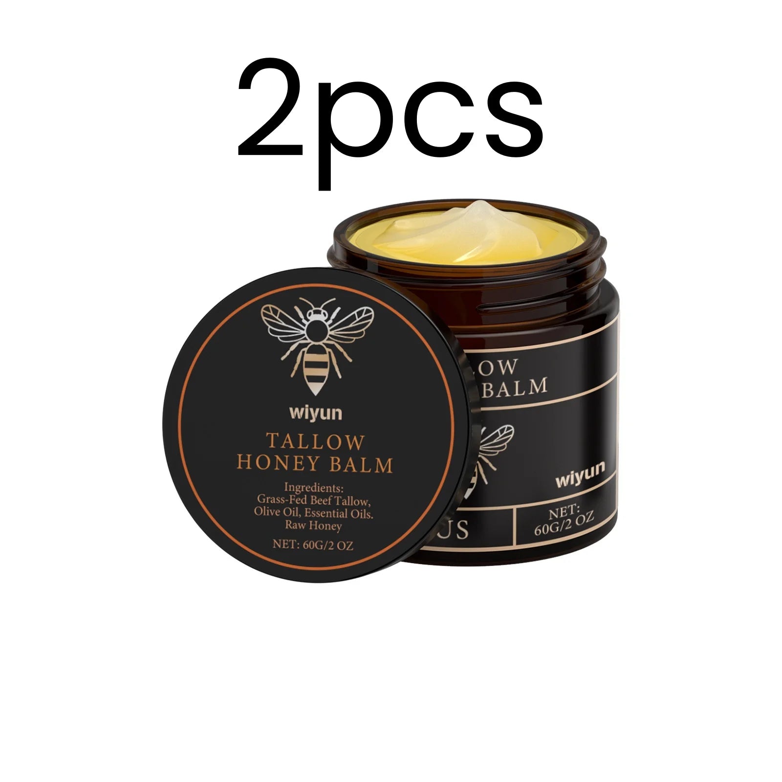 Wiyun Tallow Honey Balm Long Lasting Hydration Relieve Dry Rough Skin Soft Smooth Gentle Formula Beef Tallow Moisturizing Balm