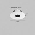 Led Spotlight Small Beam Angle 3 8 15 Degree Spot Light Recessed Round Atmosphere Dining Table Ultra-thin White Black 85-265V