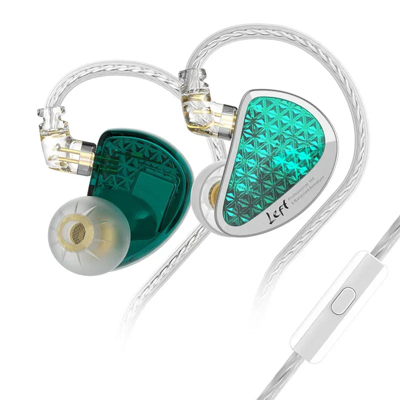 8BA Wired In-Ear Monitors with 8 Balanced Armature Drivers by Tidesmit AS16Pro Cyan MIC China Mainland Tidesmit