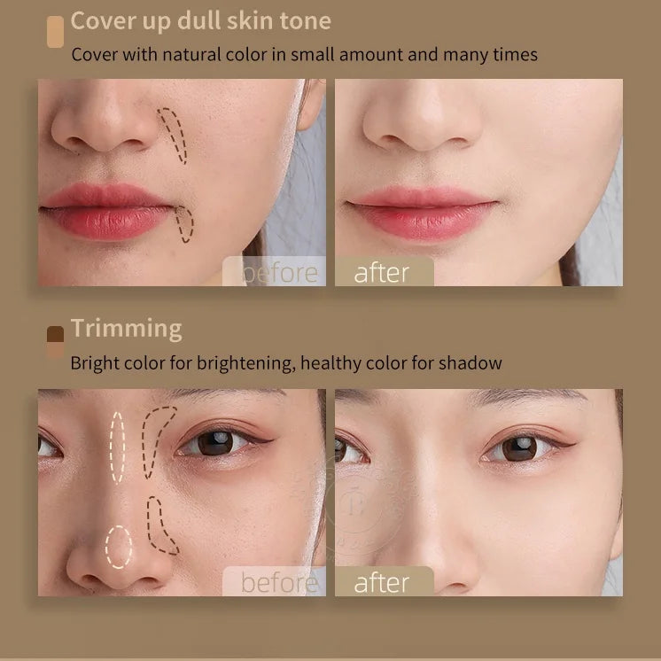 Tidesmit 3-Color Concealer Palette for full coverage of dark circles and blemishes in professional face makeup