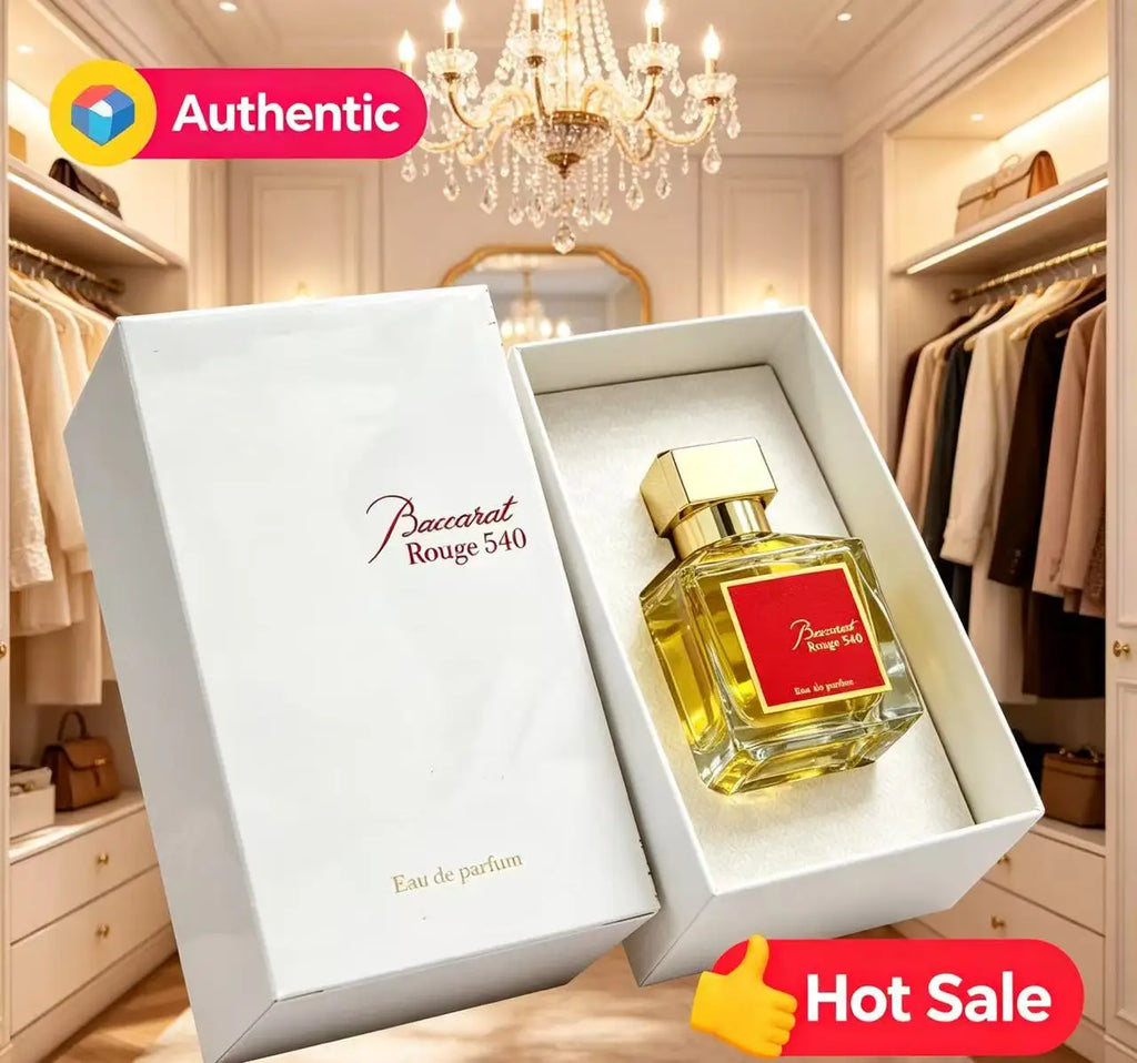 Baccarat Rouge 540 EDP for men and women, 70ml square glass bottle, luxury unisex perfume gift set, lasting fragrance.
