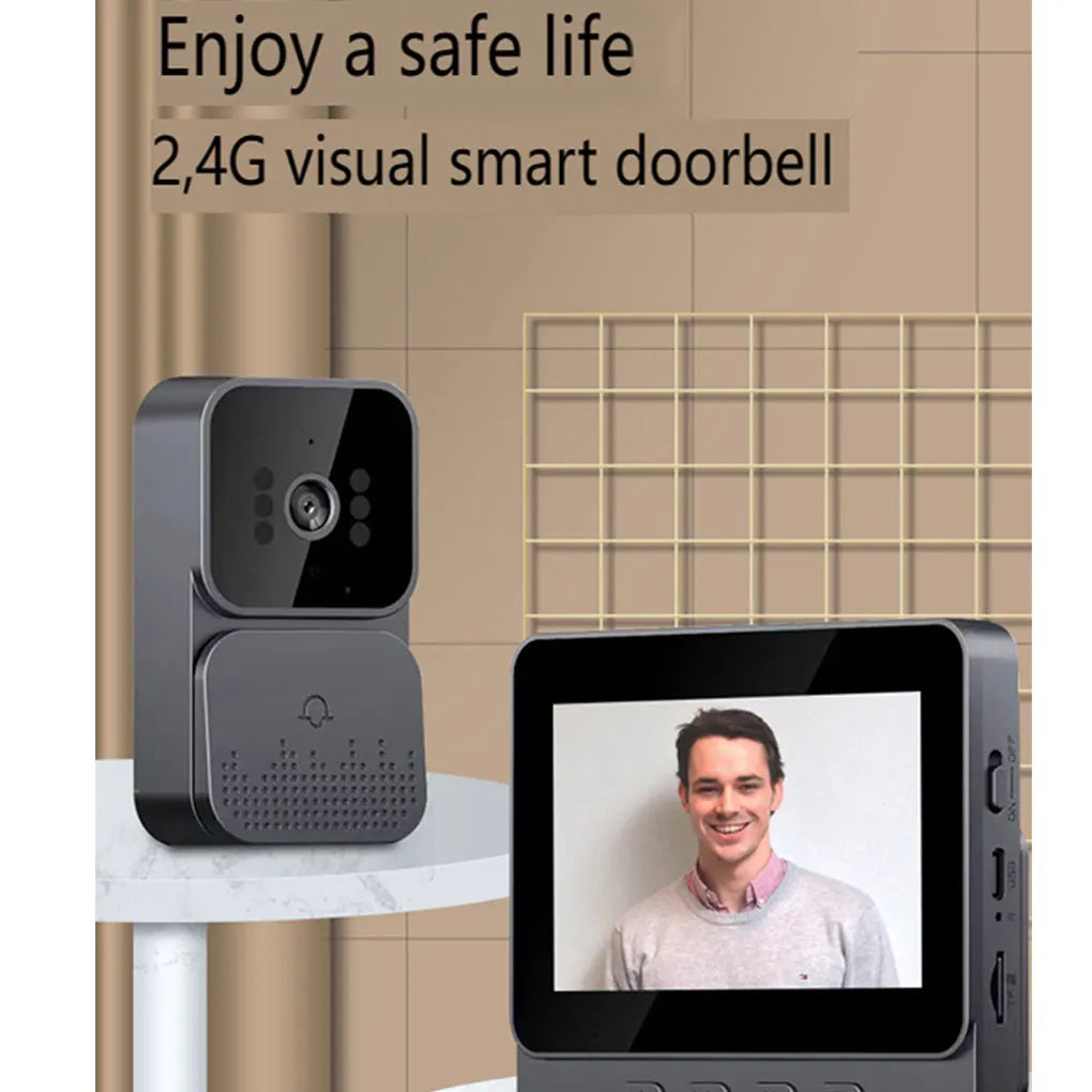 Wireless intercom Doorbell HD Night Vision 4.3in lPs screen Waterproof Visual Doorbell camera smart Home security Video By Bell