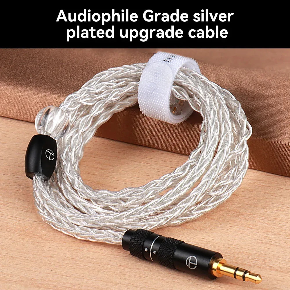 Tidesmit 8-Core OFC Silver Plated HiFi Upgrade Cable for IEMs Tidesmit