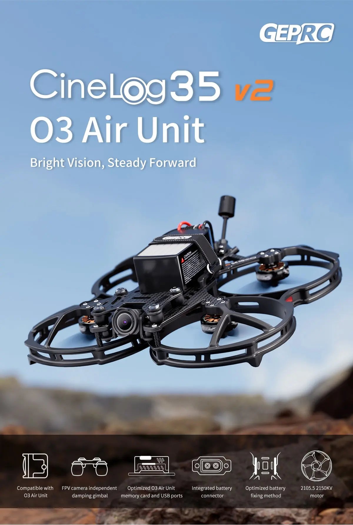 CineLog35 V2 3.5 Inch FPV Cinewhoop Drone with Analog System Tidesmit