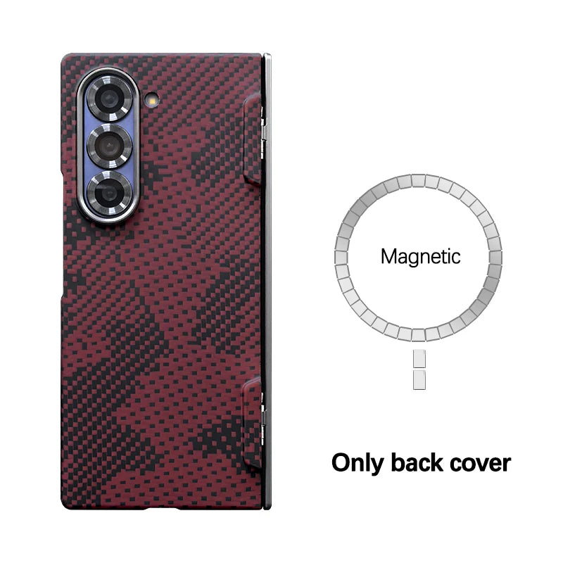Samsung Galaxy Z Fold 7 Aramid Carbon Fiber Case - Slim Protection Back 1 Galaxy Z Fold6 Tidesmit