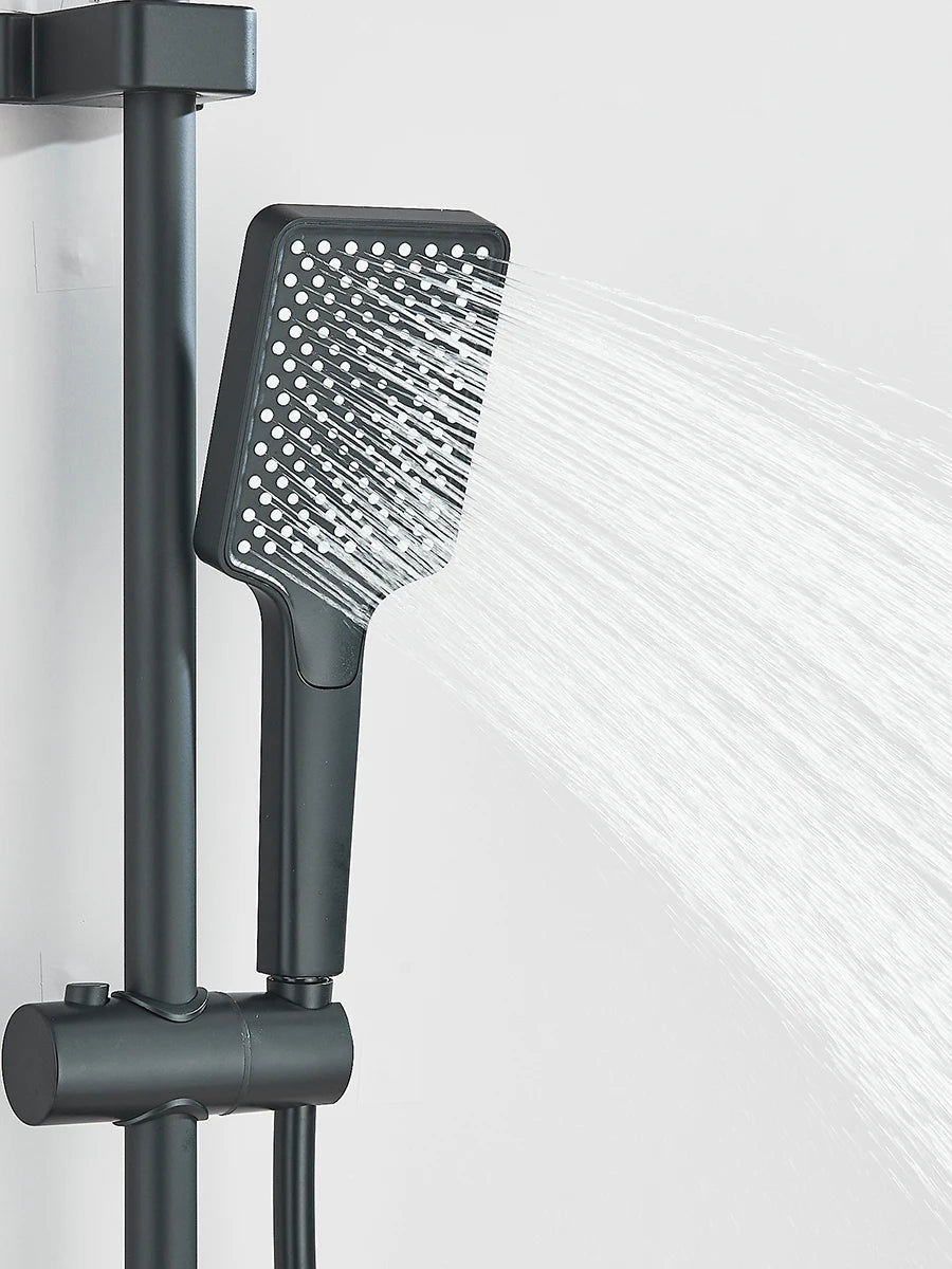 4-way Piano Shower System With Rain Shower Bidet Faucet Hot Cold Water Mixer For Bathroom Shower Kit