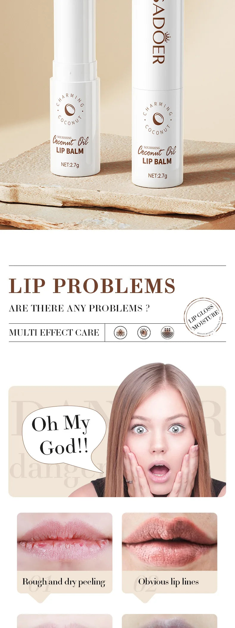 Moisturizing Lip Balm for Deep Hydration & Repair by Tidesmit Lip Care Tidesmit