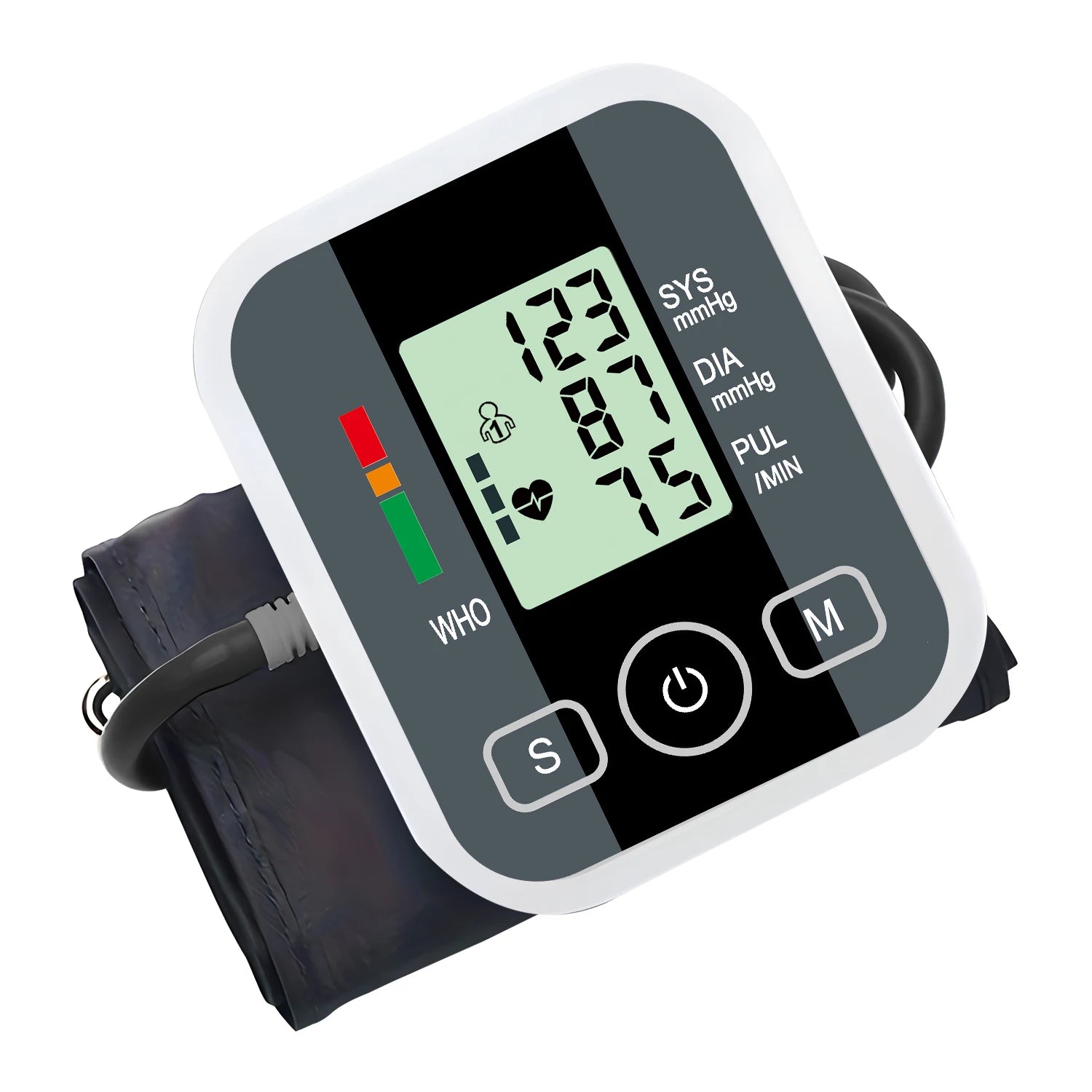 Alextrasza Upper Arm Automatic Blood Pressure Monitor BP Sphygmomanometer Pressure Meter Tonometer Measuring Arterial Pressure