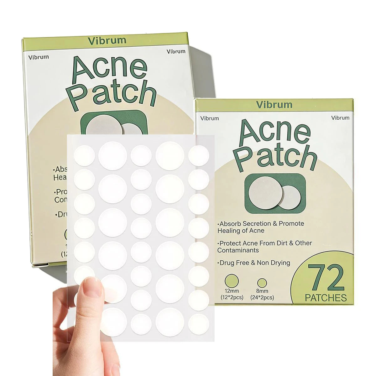 Invisible Pimple Patches for Face with Tea Tree Oil, 72/288 Counts Hydrocolloid Acne Pimple Patches Blemish Dots Patch Stickers