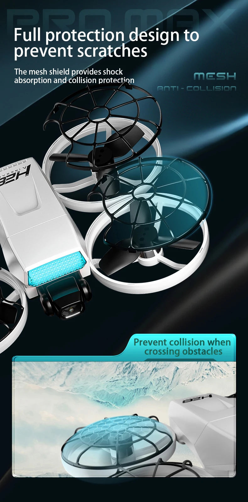 4K Camera Drone with Display Remote - Foldable GPS Obstacle Avoidance Tidesmit