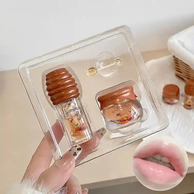 Honey Lip Oil Set – Nourishing Lip Treatment & Hydrating Care Lip Care Tidesmit